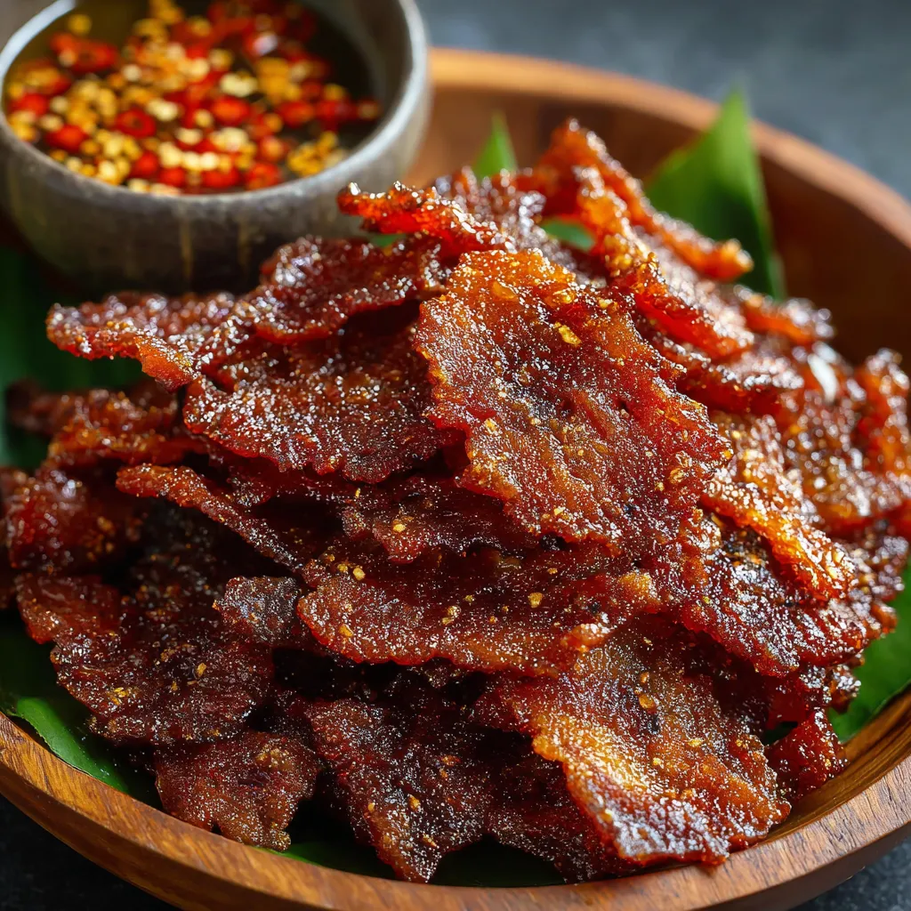 A bowl of bacon with a spoon in it.