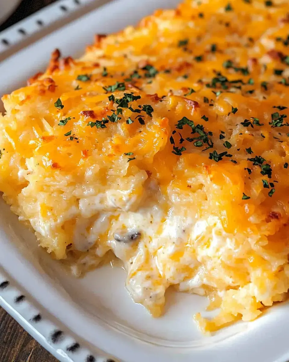 Close-up of cheesy baked potatoes with melted cheese on top and parsley sprinkled over.