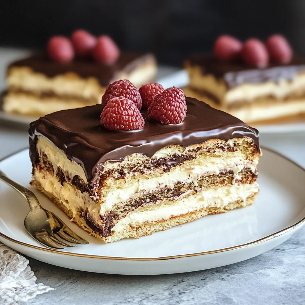 No-Bake Chocolate Eclair Cake