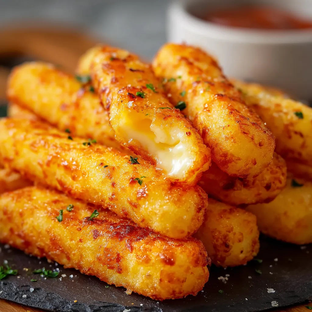 A stack of grilled cheese sticks.