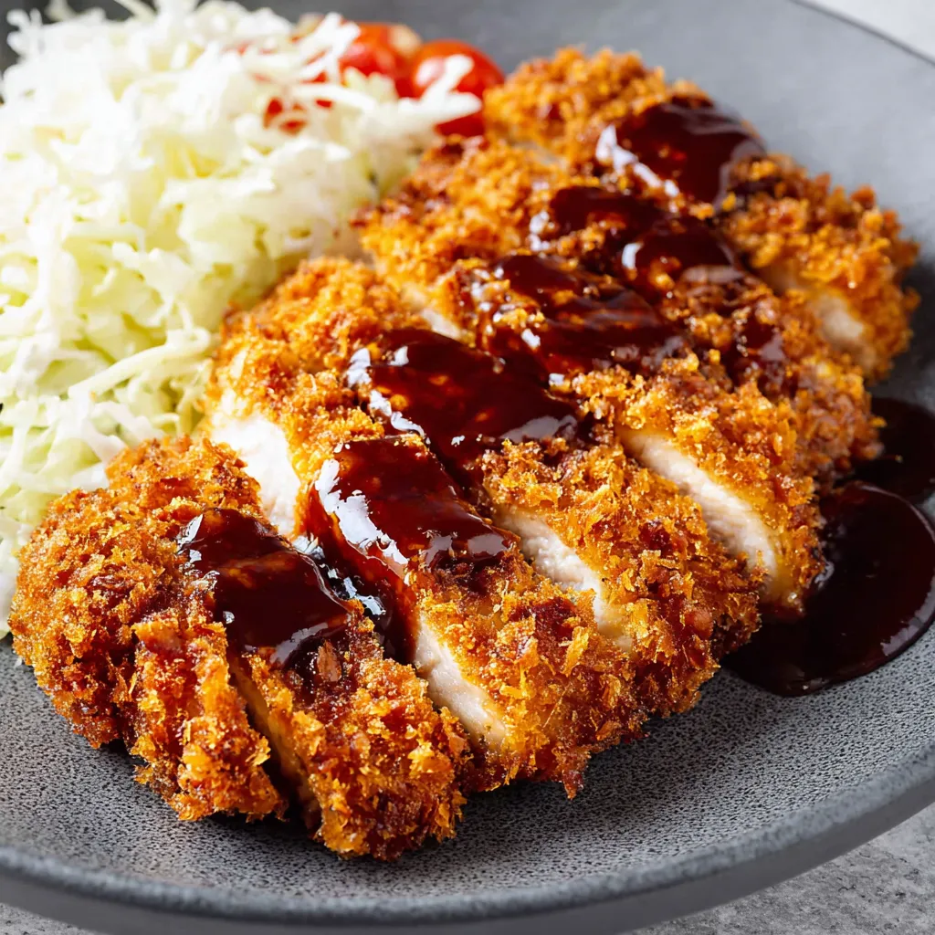 A plate of food with chicken and sauce.