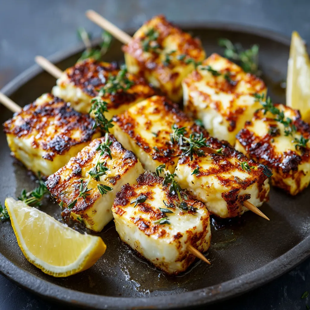 A plate of food with lemon wedges on it.