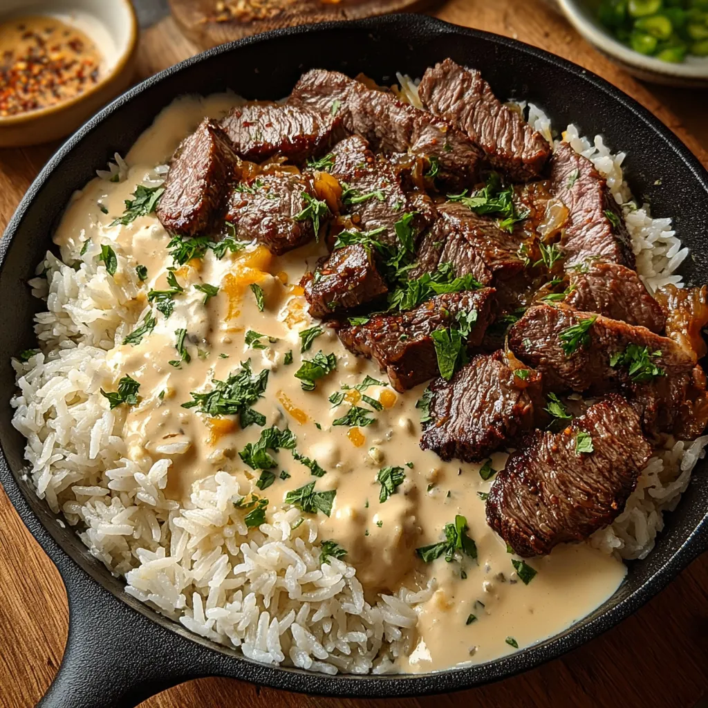 A pan of rice and meat.