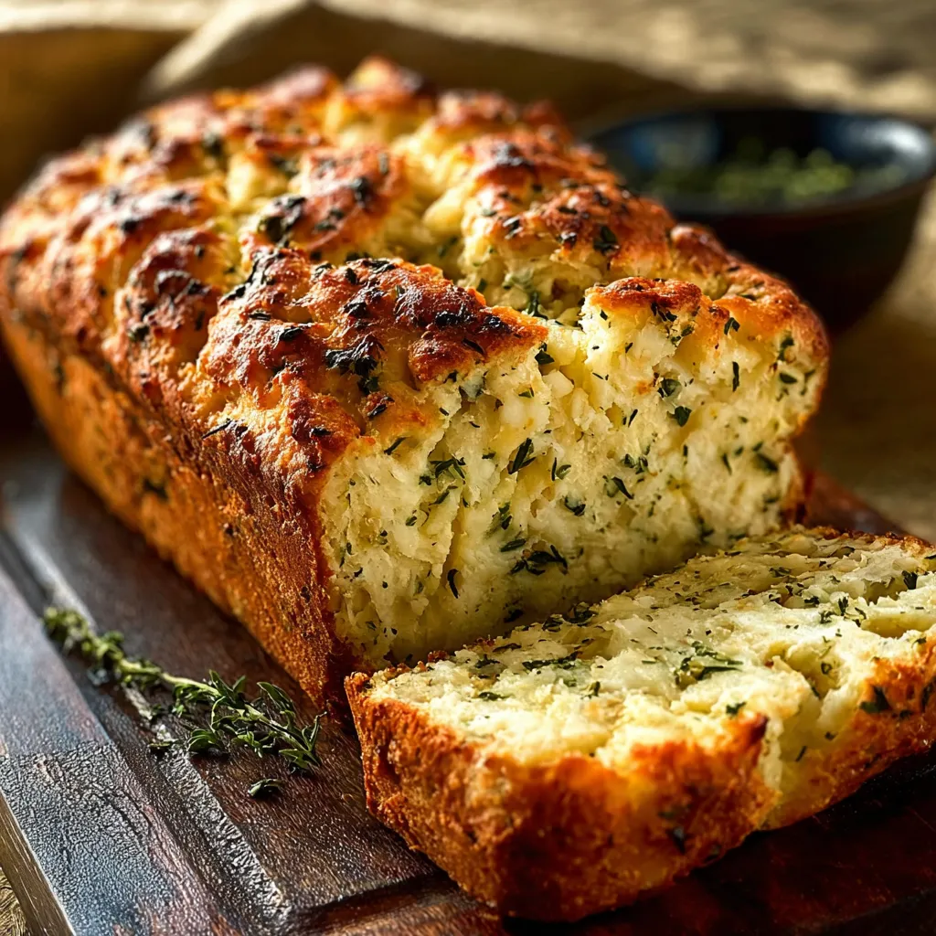 A slice of bread with herbs on it.