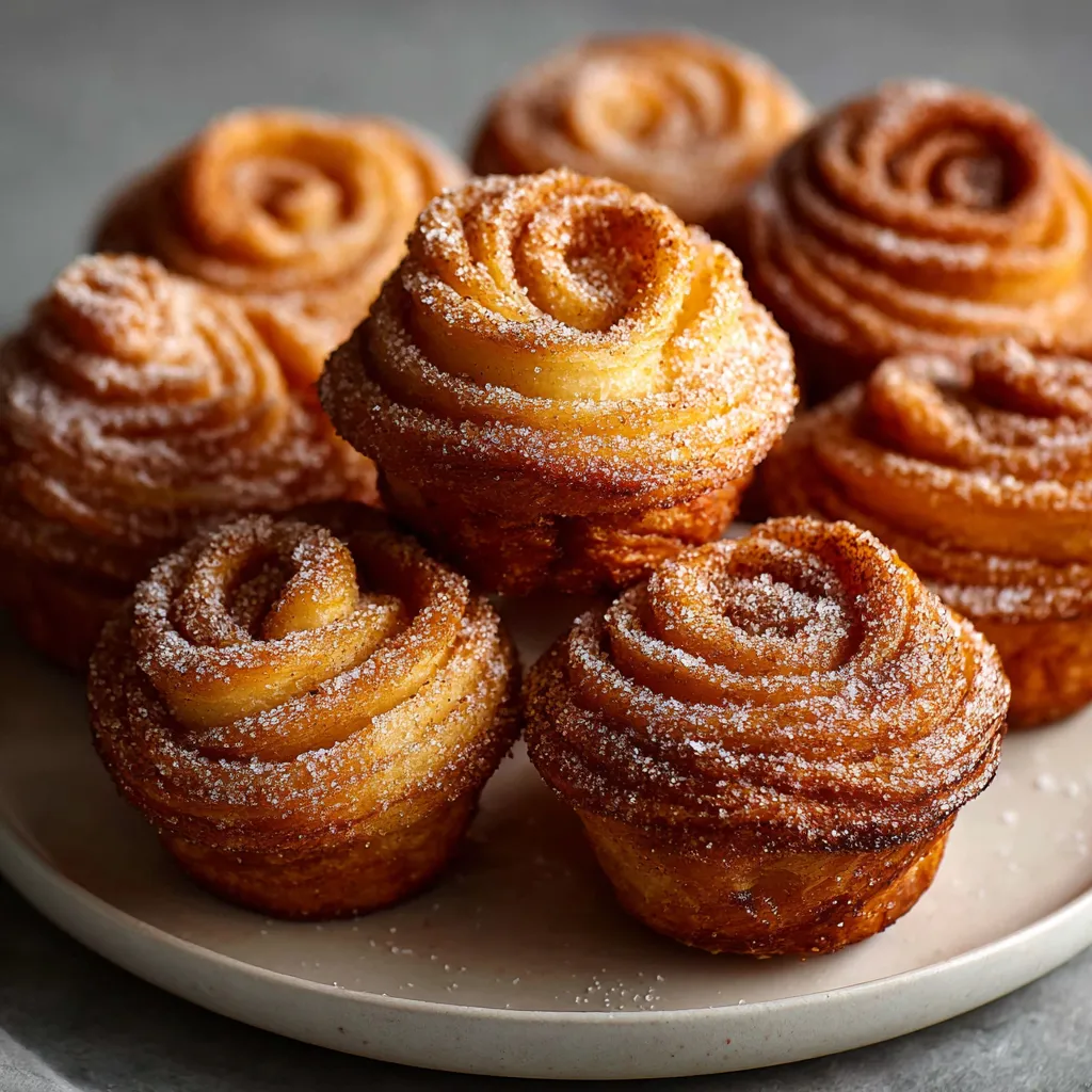 A plate of pastries with sugar on top.