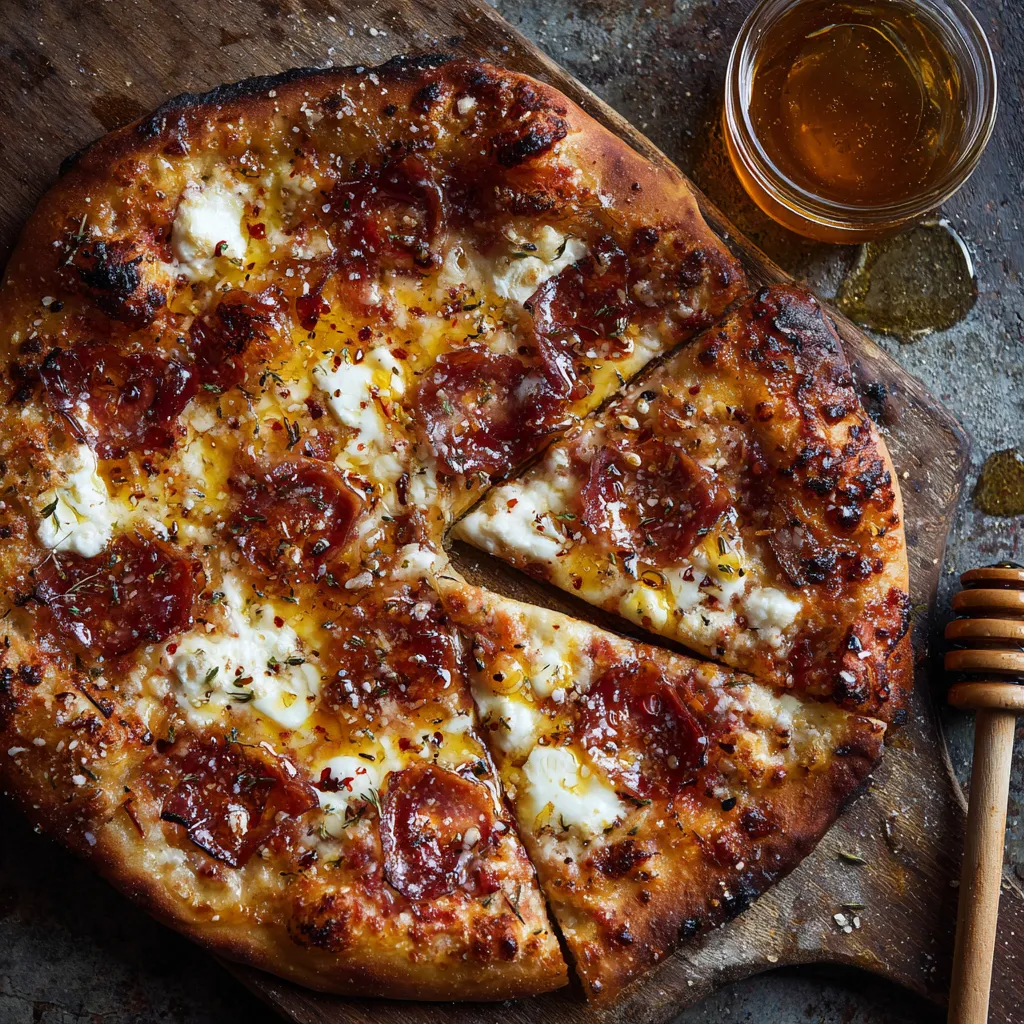 A slice of pizza on a wooden board.