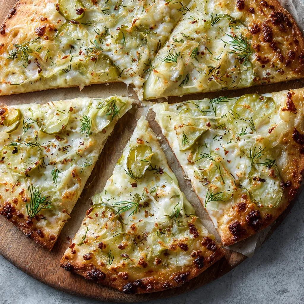 A pizza with vegetables on it.