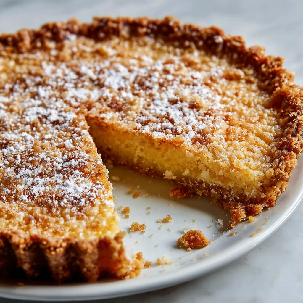 A slice of pie on a plate.