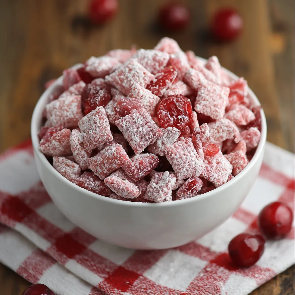 A bowl of red cranberries.