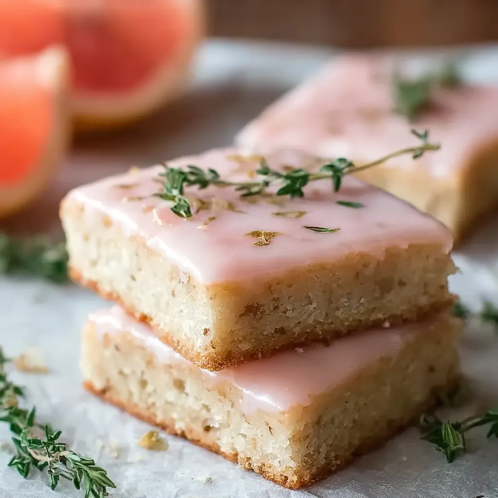 Two pieces of cake with a sprig of mint on top.