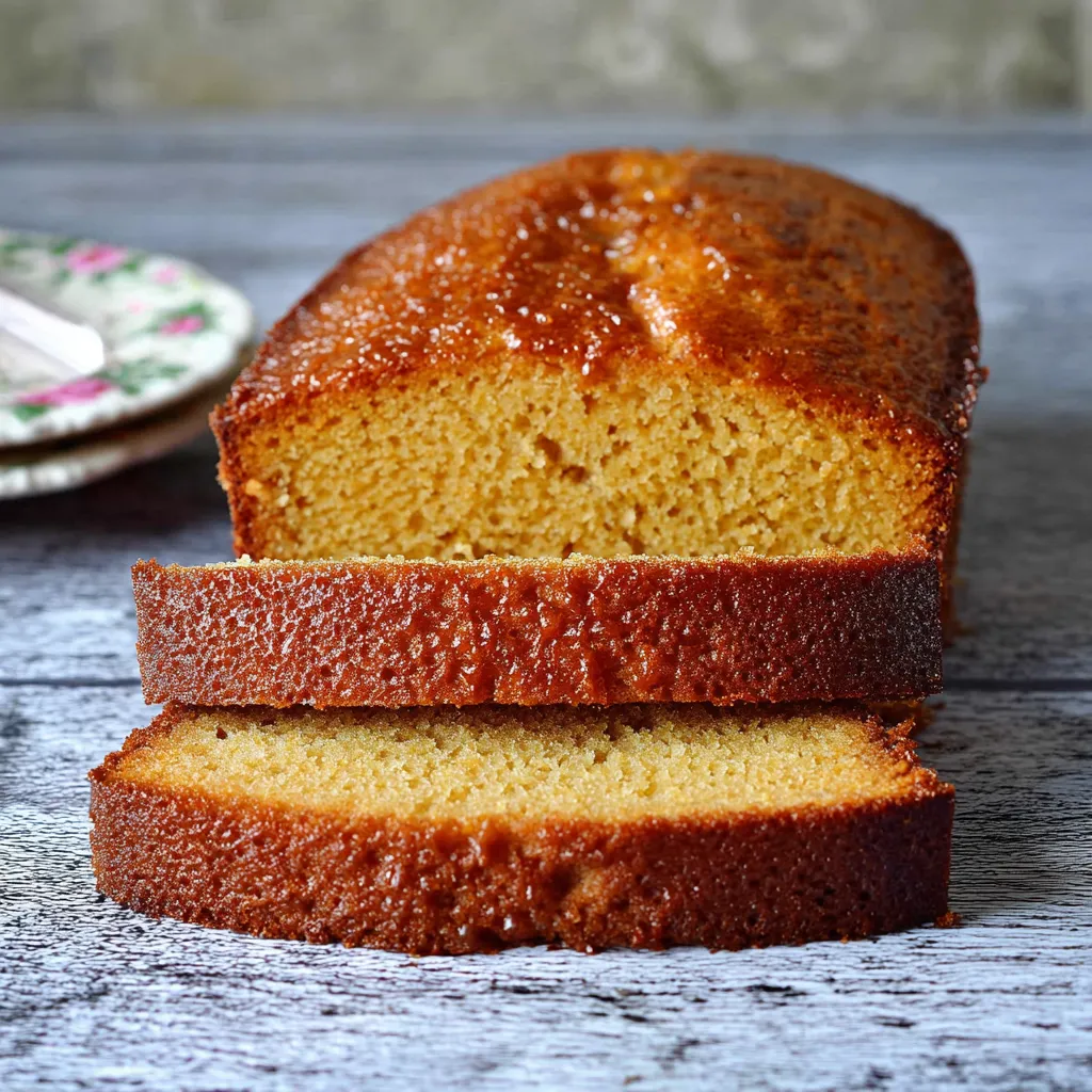 A slice of cake on a table.