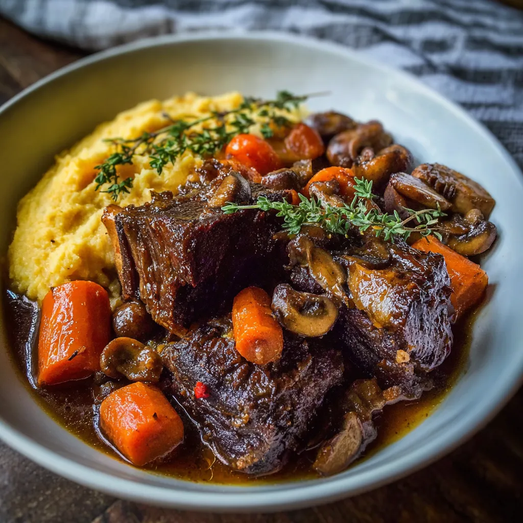 A bowl of food with meat and vegetables.