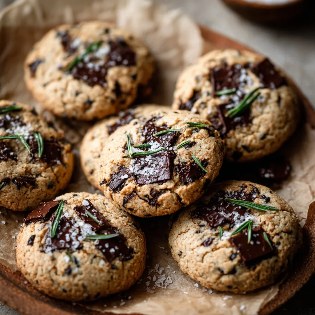 A plate of chocolate chip cookies with green sprinkles.