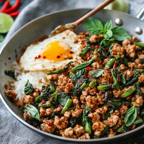 A pan of food with a fried egg and meat.